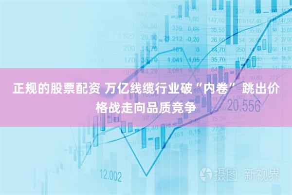 正规的股票配资 万亿线缆行业破“内卷” 跳出价格战走向品质竞争